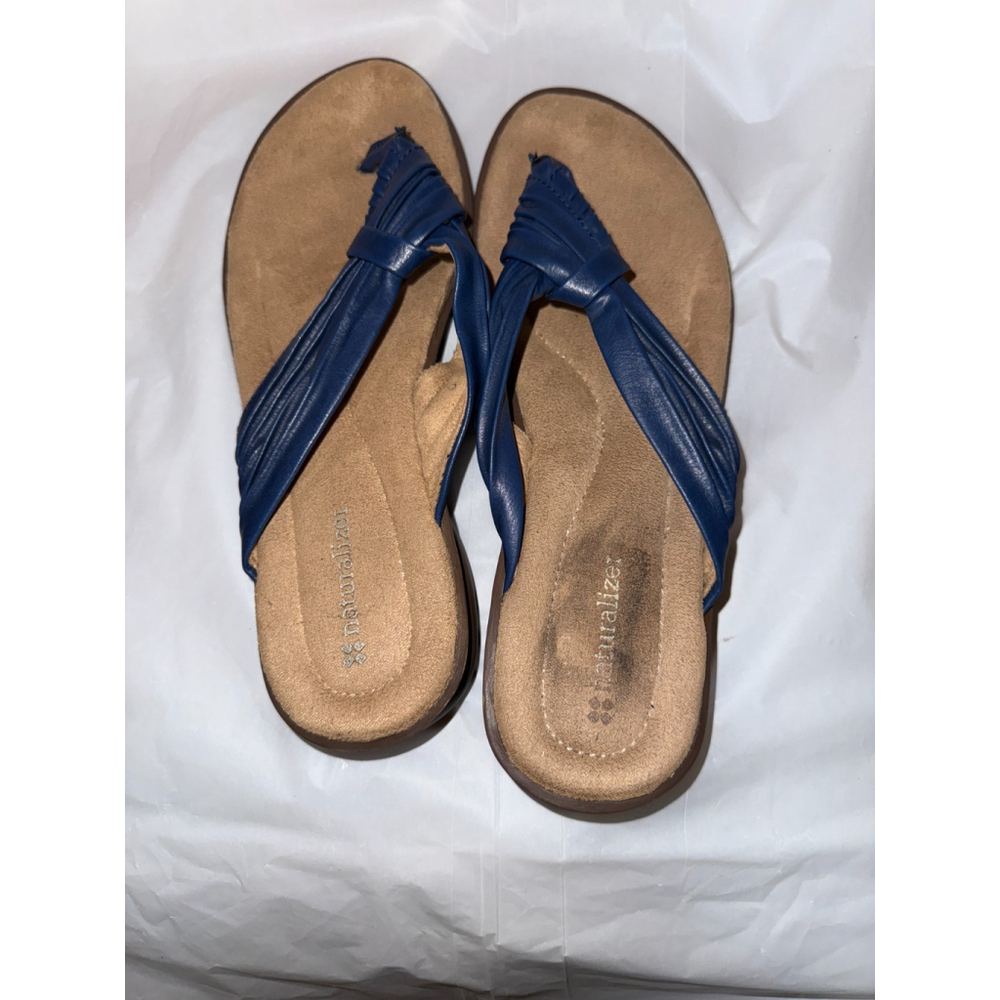 Naturalizer Jeneva leather Blue Slides size 8.5